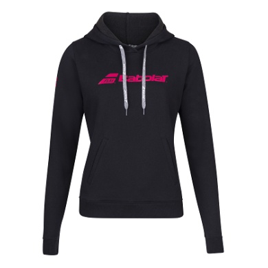 Hoodie Babolat z kapturem Exercise Club czarny damski